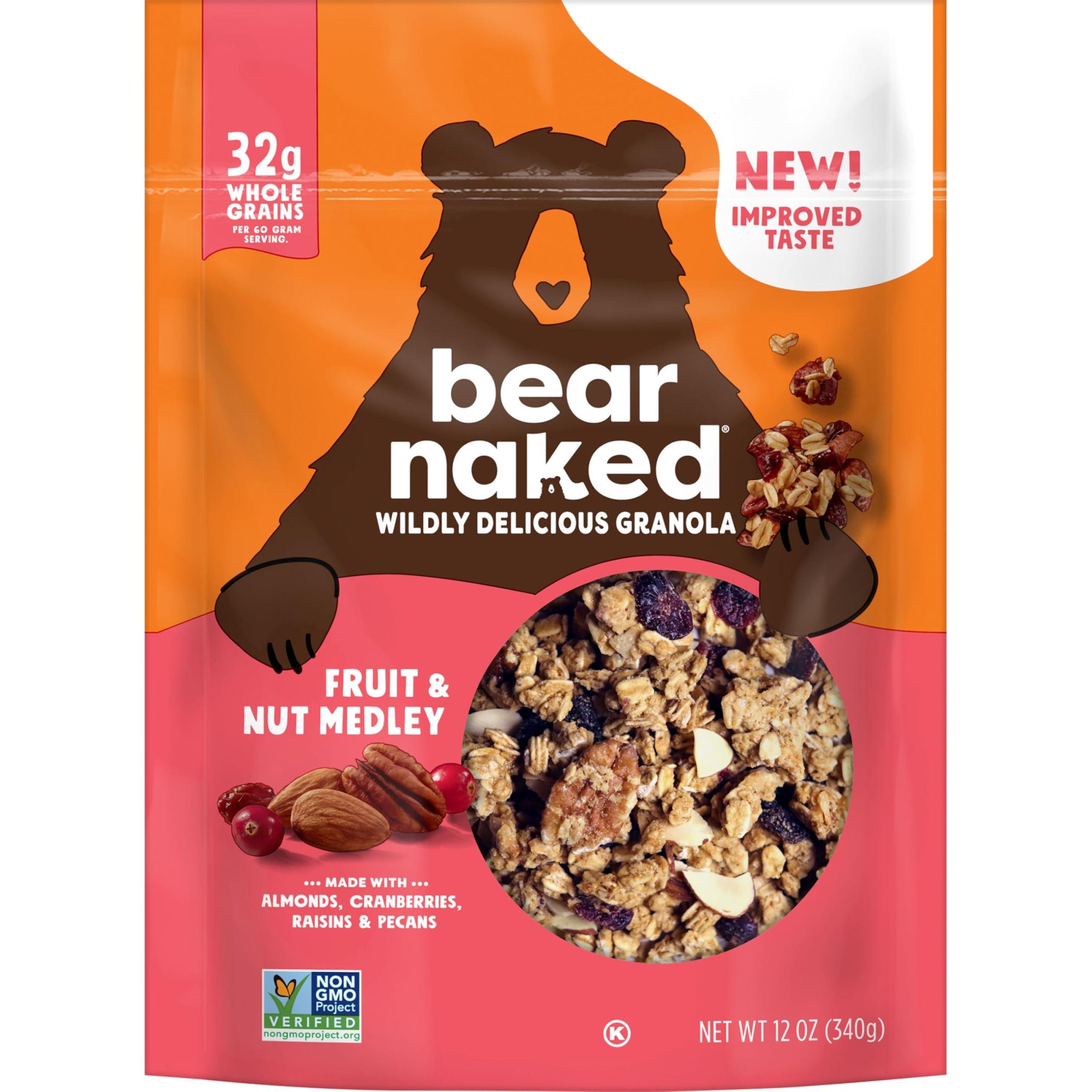 Bear Naked Bear Naked Granola Cereal, Breakfast Snacks, Fruit and Nut, 12oz Bag (1 Bag)