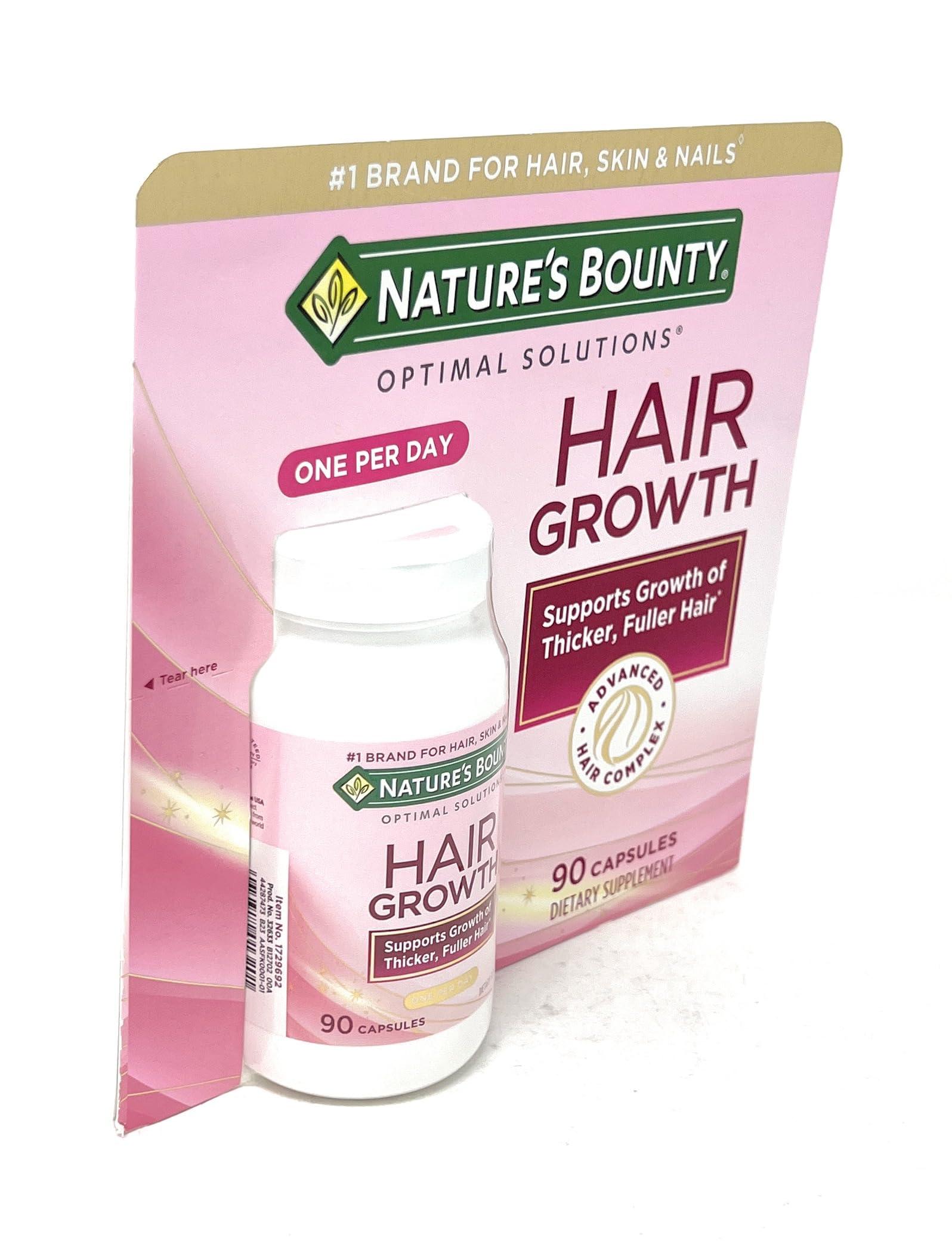 Nature\'s Bounty Nature\'s Bounty Hair Growth Supplement, 1 Per Day, Clinically Shown to Support Thicker, Fuller Hair, with Biotin, Silicon & Arginine, 90 Capsules