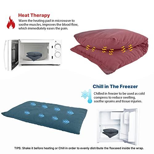MORLIDEN Microwave Heating Pad, 6.5 x 12“ Microwavable Heating Pads for Neck and Shoulders, Moist Heat Pack Pillow Warm Compress for Knee, Muscles, Joints, Wrist, Abdomen (Dark Gray)