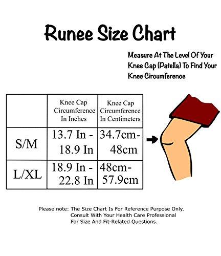 Runee Runee Compression Bamboo Charcoal Knee Sleeve For Arthritis Relief, Pain, And Swelling - Effective Support For Running, Jogging, Workout, Hiking, And Recovery (L/XL, Black)