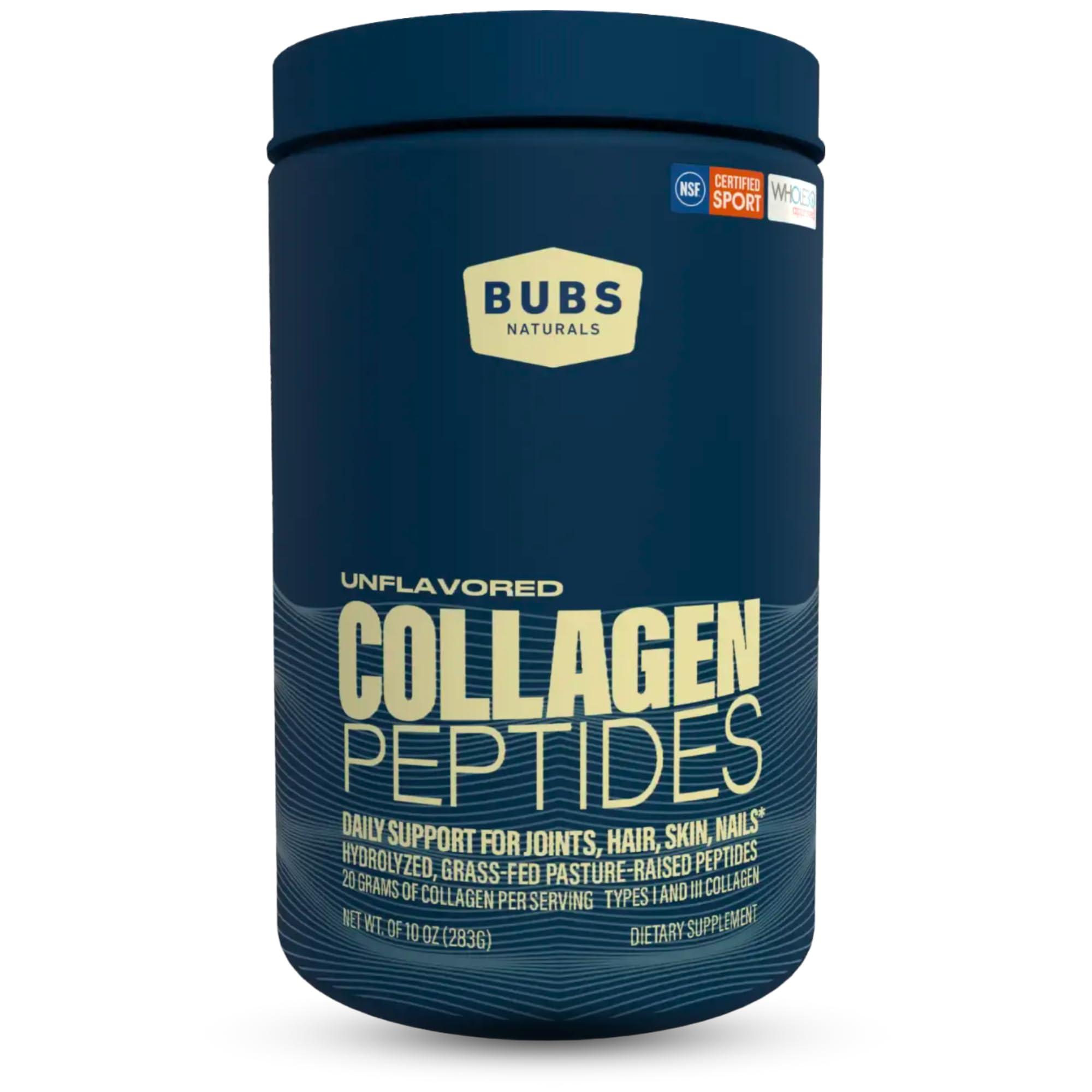 BUBS Naturals BUBS Naturals Unflavored Collagen Peptides Powder, Best Proteins for Joints & Skin, Pasture Raised Grass Fed, Paleo and Keto Friendly, Whole30 Approved, Non-GMO Dairy & Gluten Free, 10oz, 14 Servings