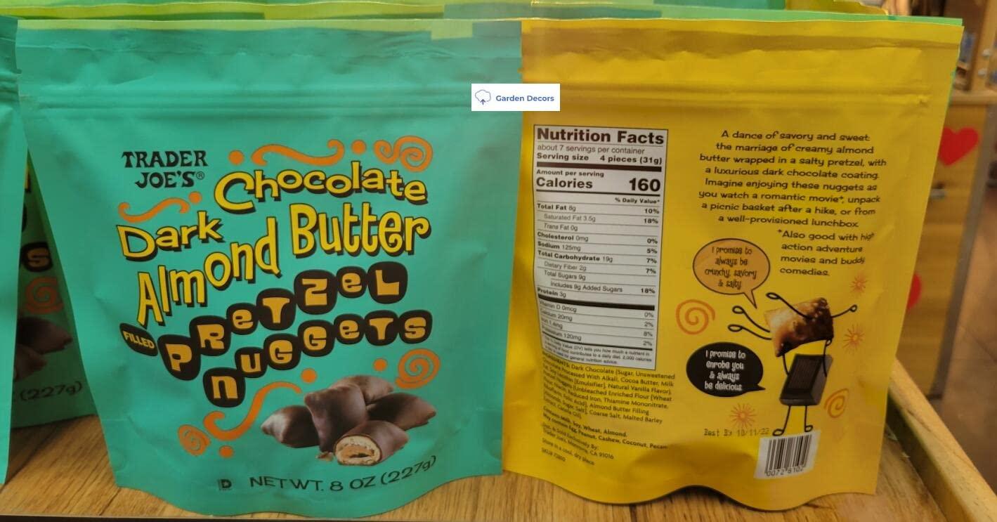 Trader Joe's2 Trader Joe's2 Trader Joe’s Dark Chocolate Almond Butter Filled Pretzel Nuggets 8oz 227g (Two Bags)