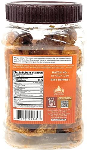 Rani Brand Authentic Indian Products Rani Masala Gur (Jaggery) Indian Unrefined Raw Cane Sugar 17.5oz (1.1lbs) 500g PET Jar ~ Gluten Friendly | Vegan | NON-GMO | No Salt or fillers | Indian Product