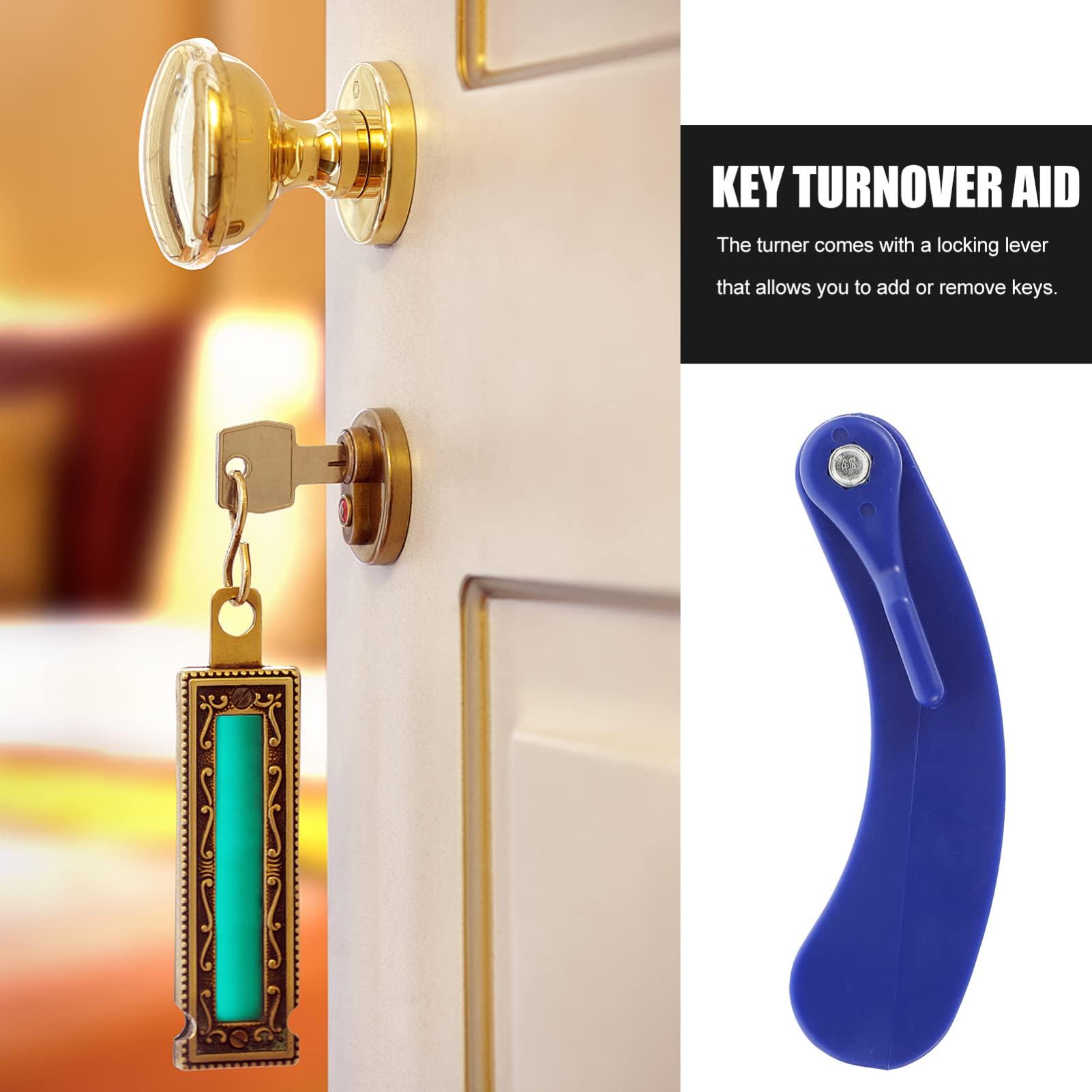 Operitacx Key Transfer Assistant Elderly Key Turn Assistance Elderly Key Turner Two Key Turner Plastic Key Turn Assistance Elderly Key Aid Turner Plastic Key Turning Aid Plastic Key Turner
