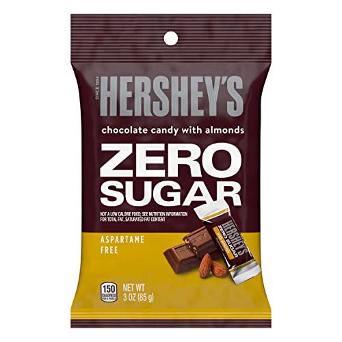 HERSHEY'S HERSHEY\'S Zero Sugar Chocolate with Almonds Candy Bag, 3 oz