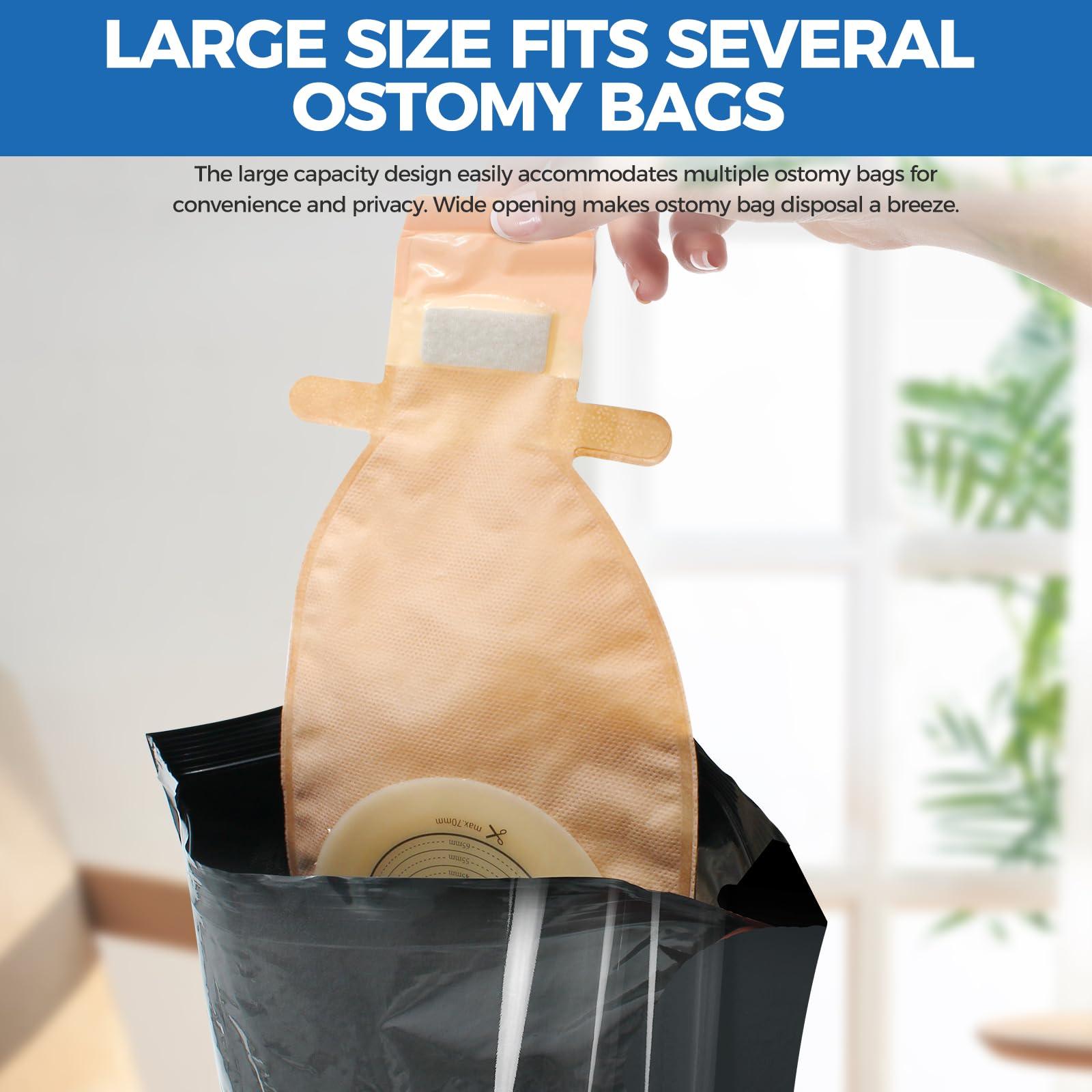 Heagimed Ostomy Pouch Disposal Bags, Seal-N-Toss Ostomy Disposal System, High Sealing/Prevents Odours/No Mess/Eco-Friendly Disposal Bags for Colostomy Bags, Nappies, Incontinence Pads - 100 Pack