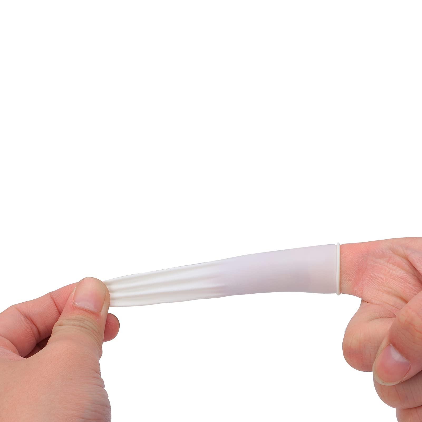 01 Finger Cover, AntiStatic Waterproof NonSlip Latex Finger Cots Convinient 100pcs for Nail Art for Making DIY Jewelry