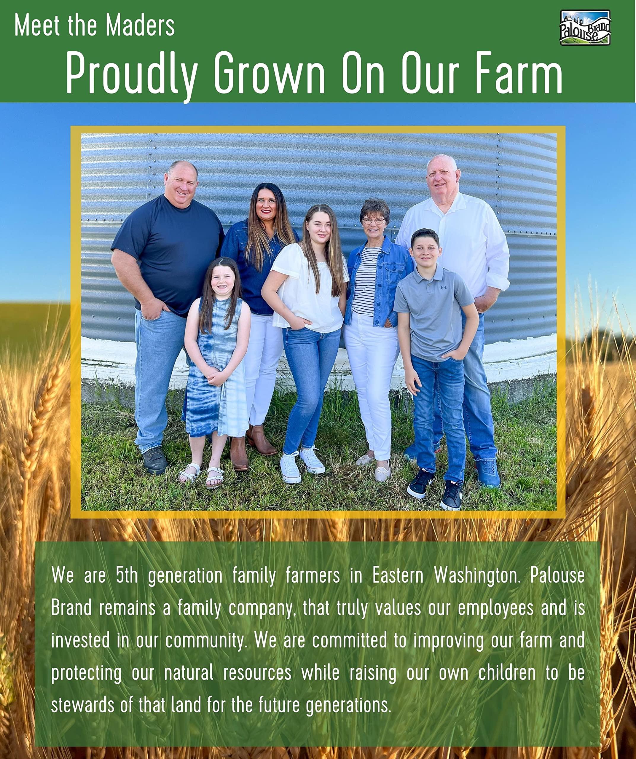 Palouse Brand Certified Glyphosate Residue Free Hard Red Winter Wheat Berries | 5 LBS | Family Farmed in Washington State | Non-GMO Project Verified | 100% Non-Irradiated | Certified Kosher Parve | Field Traced | Burlap Bag