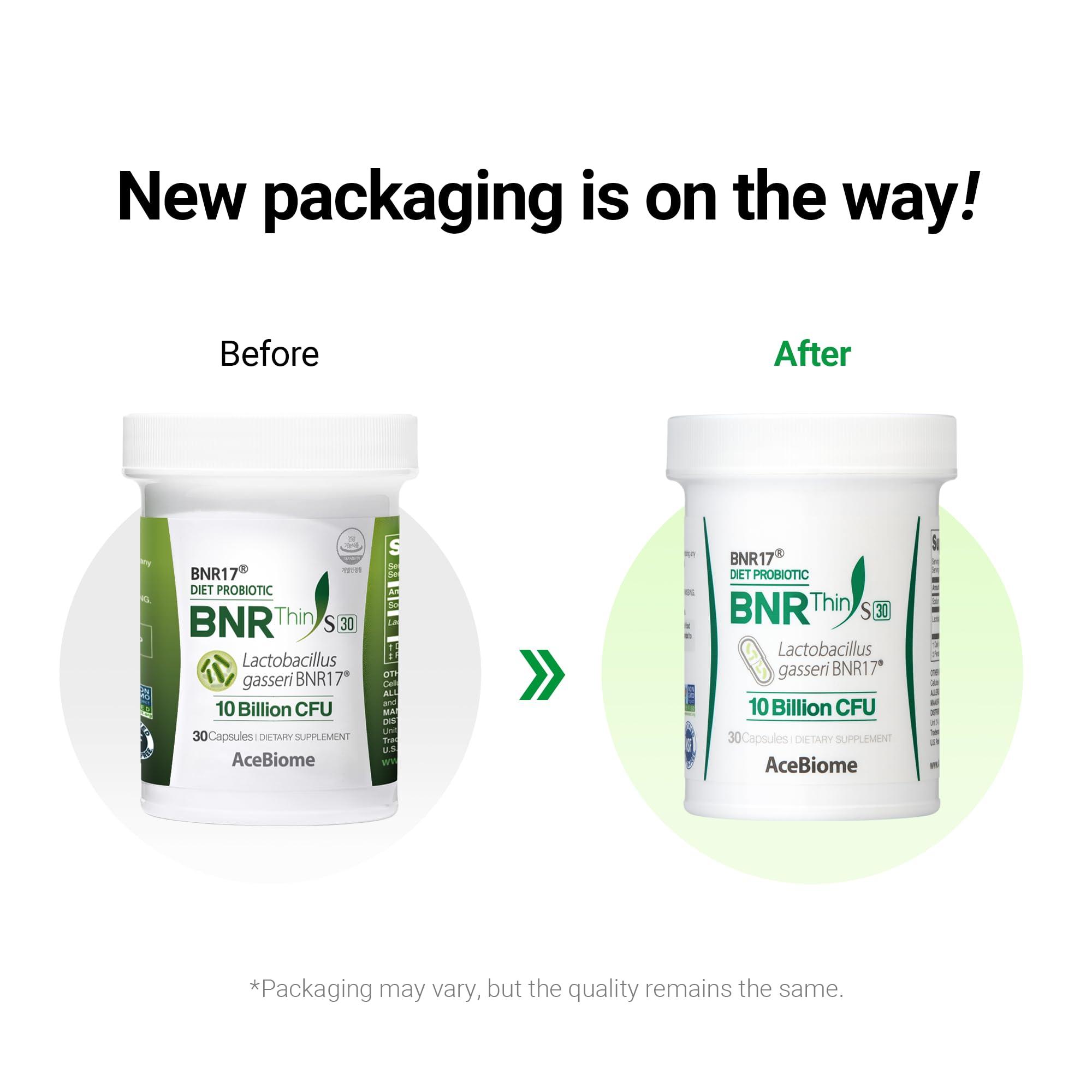 AceBiome AceBiome BNRThin S30, Lactobacillus Gasseri BNR17, 10 Billion CFU Guaranteed, 30Capsules