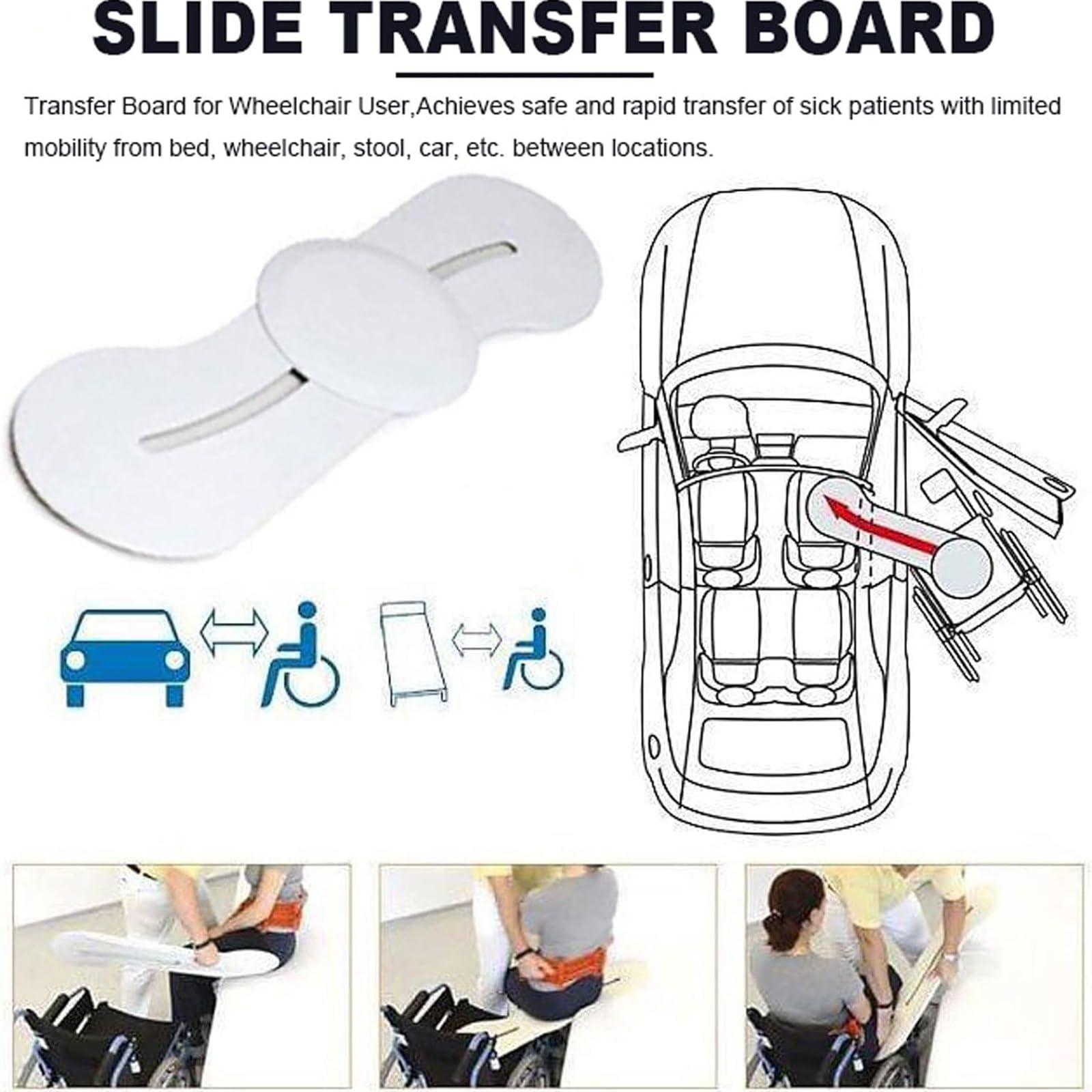 MRXCWJ Transfer Board, Patient Slide Assist Device for Transferring Patient or Handica from Wheelchair to Bed,Toilet,Tub,Car,Bathtub Slide Board (B)