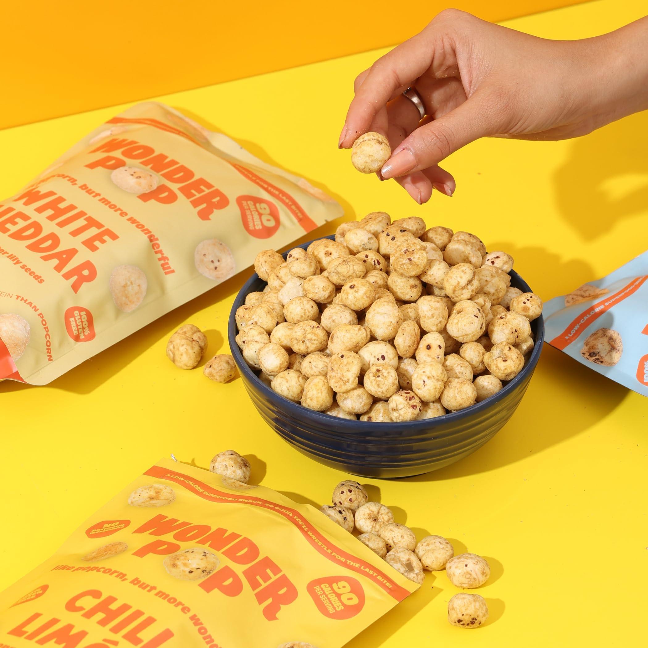 WonderPop WonderPop Popped Water Lily Seeds - | Low-Calorie Superfood Snack| Gluten Free, Nut Free| 2.11 oz (4 Pack) (chili limon)