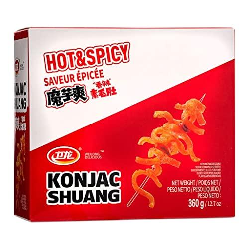 ZAYEMAIBUHAO WeiLong Latiao, Damianjin Spicy Gluten, Wei Long Konjac 20 Sachets / 360g Chinese Snack,Chanmoyu,Moyushuang, Independent small package. (Spicy)