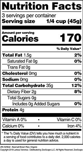 Larissa Veronica Basmati Brown Rice, Organic (4 oz, ZIN: 525642)