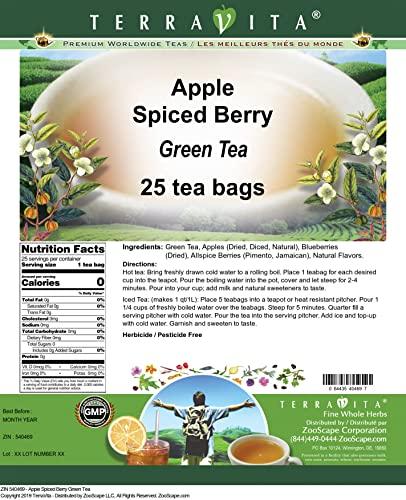 TerraVita Apple Spiced Berry Green Tea (25 tea bags, ZIN: 540469) - 2 Pack