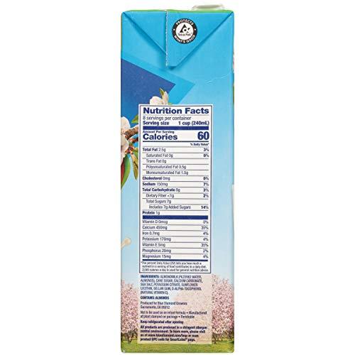 Blue Diamond Almonds Almond Breeze Dairy Free Almondmilk, Original, 64 Ounce (Pack of 8)