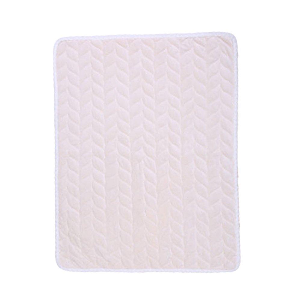 Liveinu Liveinu Plush Fleece Incontinence Underpads Waterproof Reusable Incontinence Bed Pad Washable Incontinence Underpads 8 Cups Absorbency Mattress Protector for Adults, Kids and Pets Beige 35"x70"