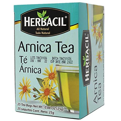 Herbacil Herbacil Arnica Tea, Caffeine-Free, 3-Pack, 0.88 Oz, 25 Tea Bags, Boxes (75 Tea Bags)
