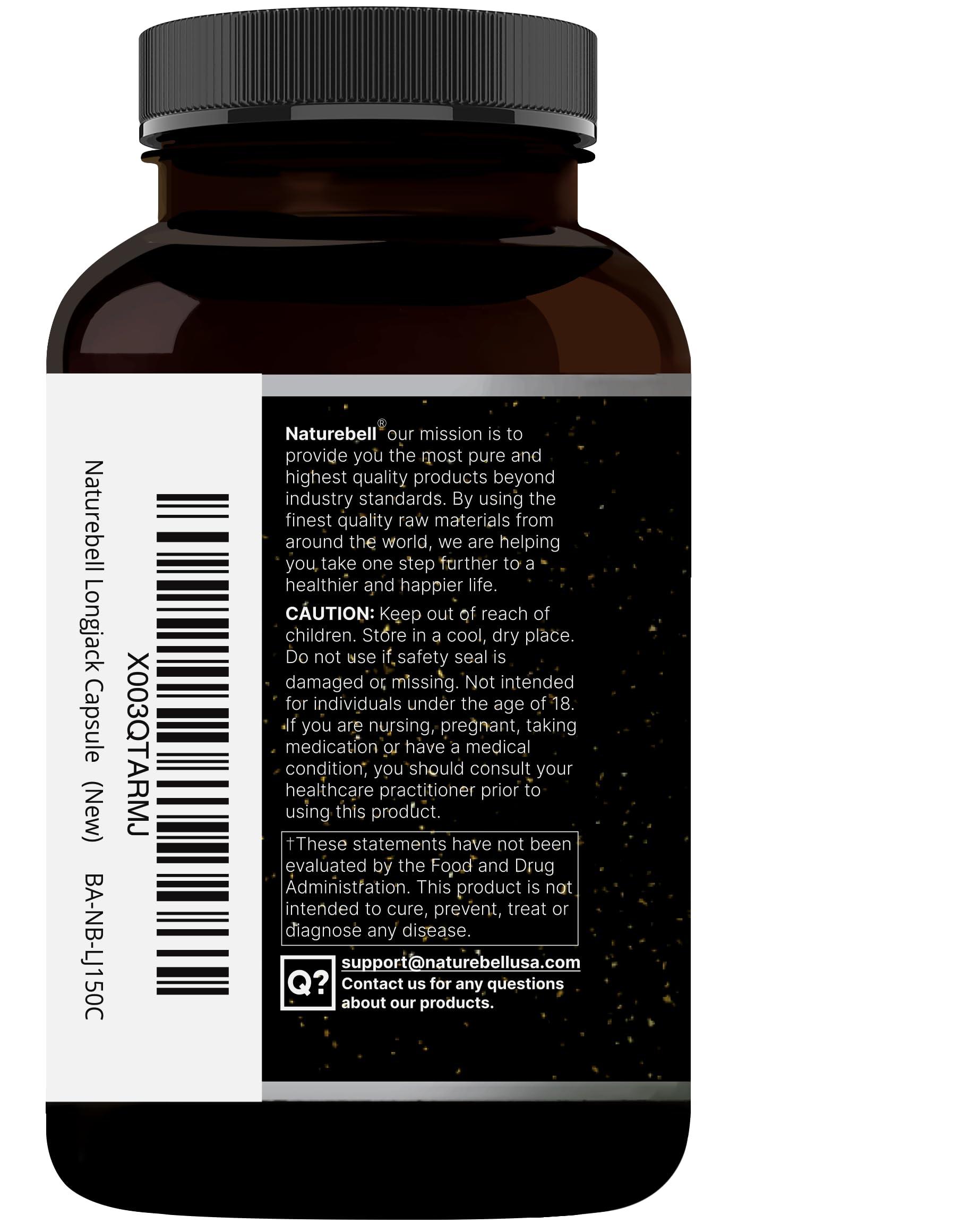 NatureBell Tongkat Ali 200:1 (Longjack) Extract for Men, 2000mg Per Serving, Indonesia Origin, Eurycoma Longifolia | with Panax Ginseng for Energy, Stamina, & Male Health Support (150 Count (Pack of 2))