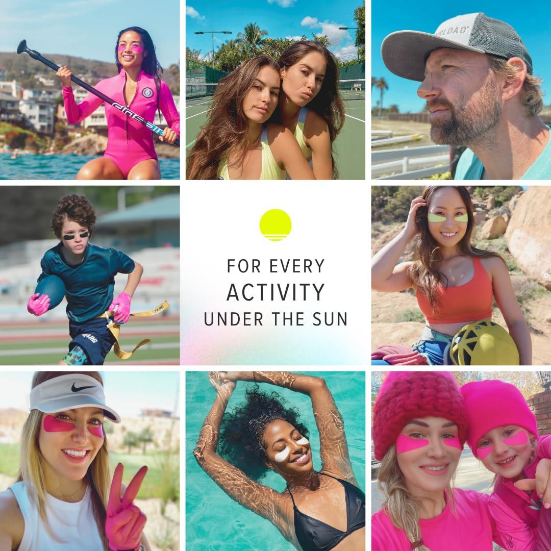Sun Patch Sun Patch, Reusable Under Eye Sunblock Patches, 100% Silicone Sunscreen Under Eye Patches for UV Protection, Face Stickers with UPF 50, 1 Pack/4 Pairs, Sunkiss (Nude) (Golf, Surf, Swim, Ski & Snow)