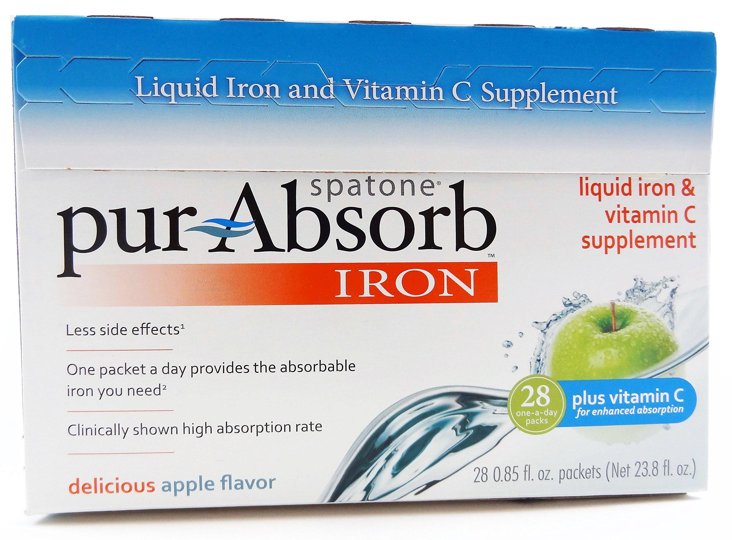pur-Absorb Pur-Absorb Liquid Iron & Vitamin C Supplement (28-Pack of 0.85 fl.oz) (Net. 23.8 fl oz.)