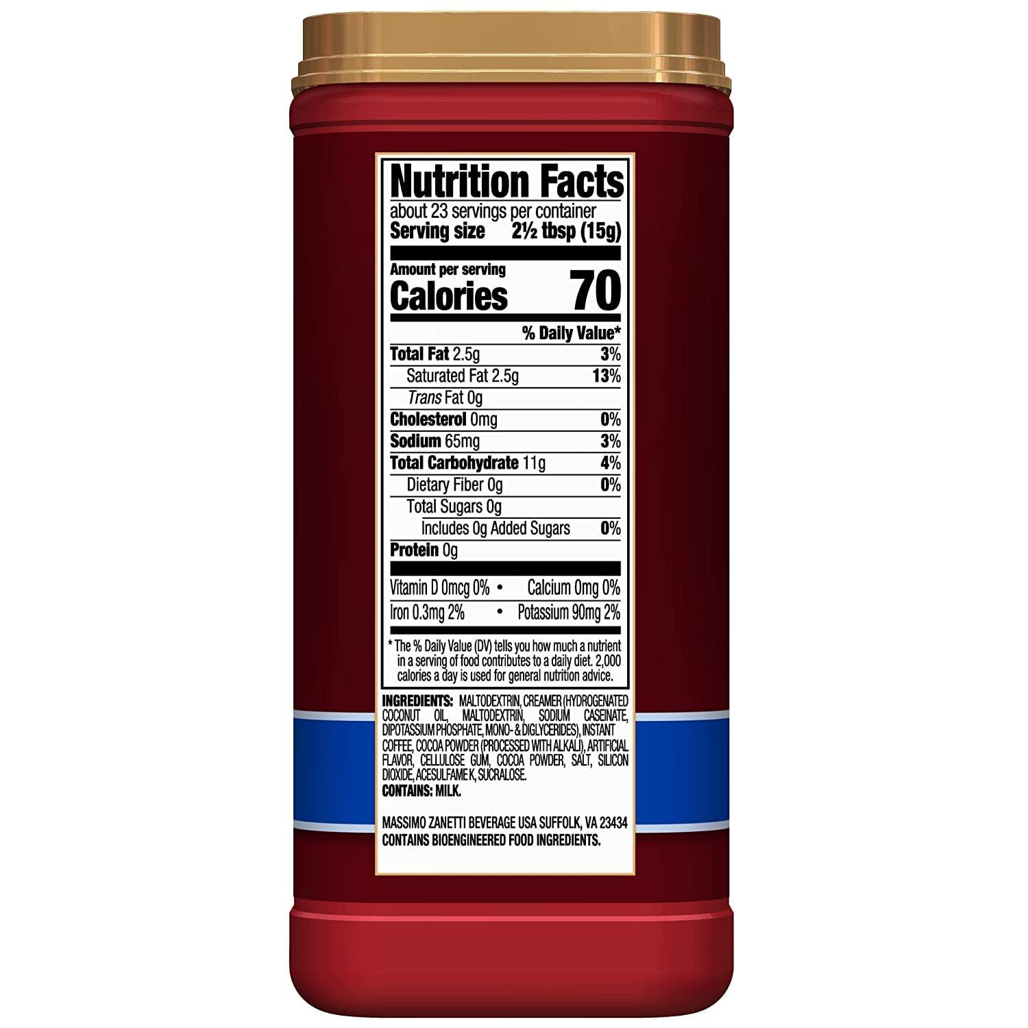 Hills Bros Hills Bros. Instant Cappuccino Mix, Sugar Free French Vanilla (12 Oz, Pack of 1) Convenient and Versatile, Instant Hot or Iced Coffee, Frothy & Rich Vanilla Flavor - Just Add Water