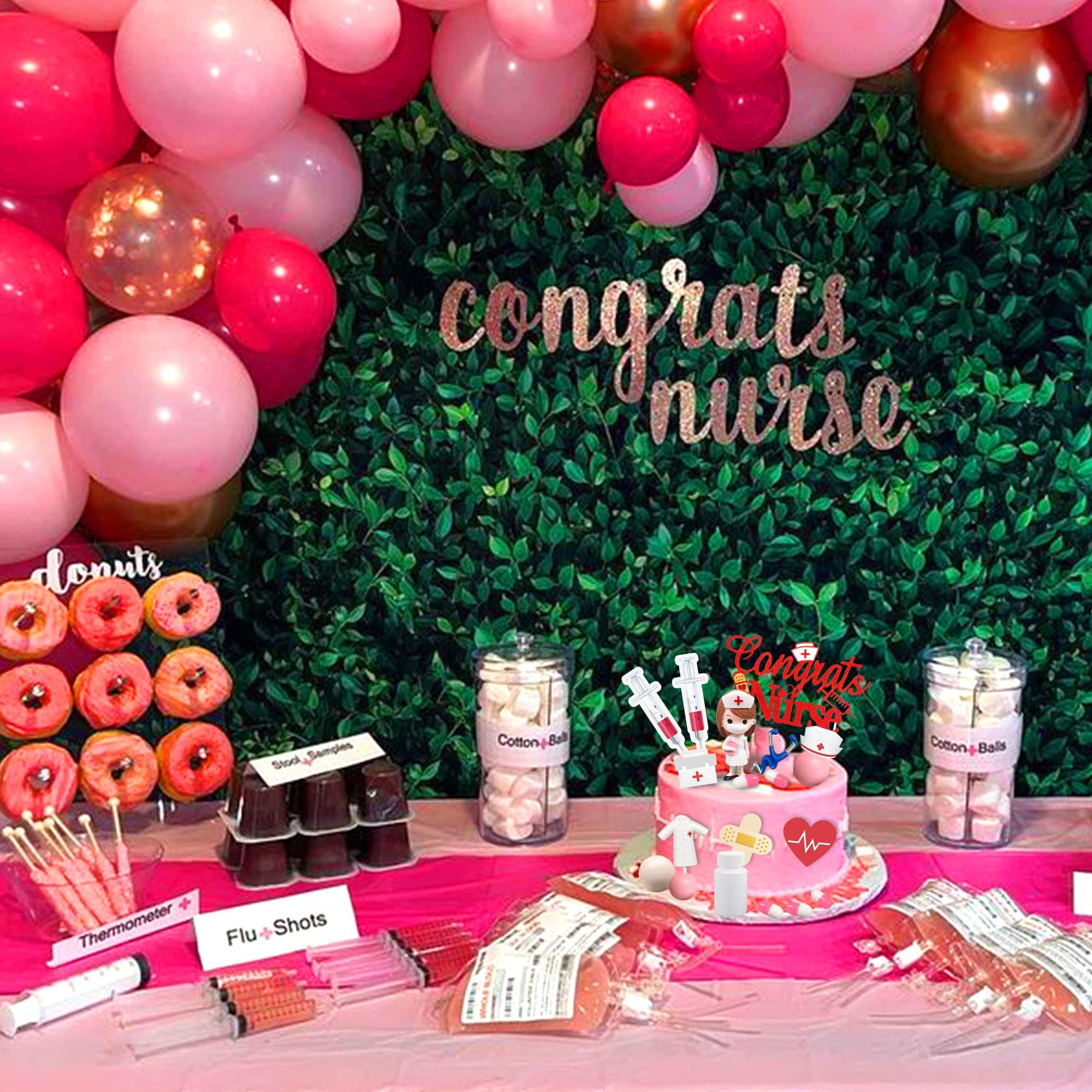 DRWATE 33 PCS Nurse Cake Toppers Nursing Cupcake Toppers Medicine Stethoscope Medical Instruments Decorations for Medical Rn Doctor Nurse Themed Party Supplies Nursing Graduation Cupcake Decorations