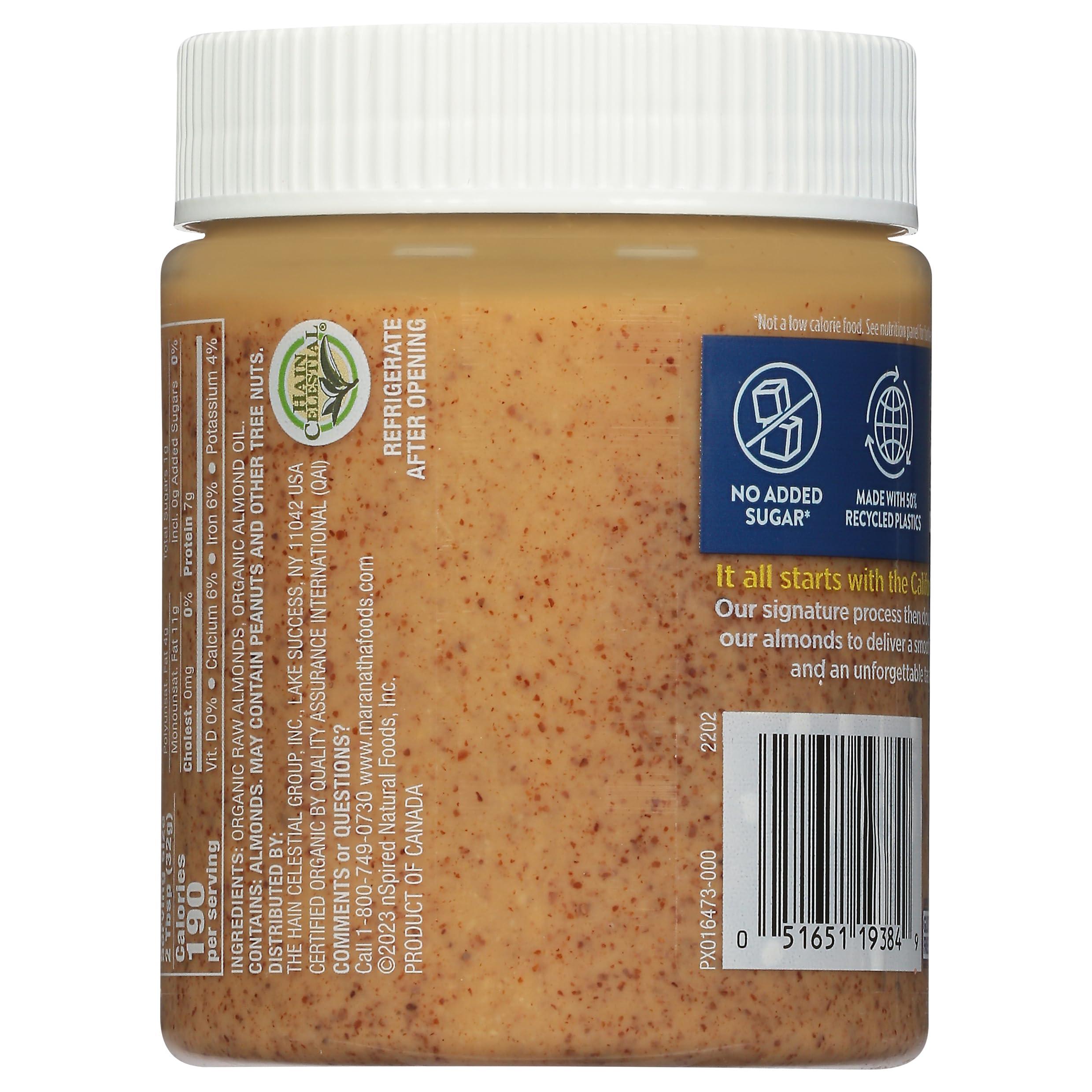 MARANATHA MaraNatha Organic Creamy Raw Almond Butter, 12 Ounce Jar