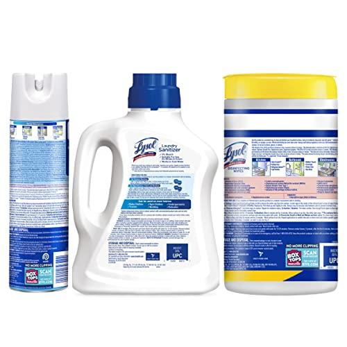 Lysol Lysol 4x80ct Canisters + 2x19oz Crisp Linen Total Disinfection Regime Bundle