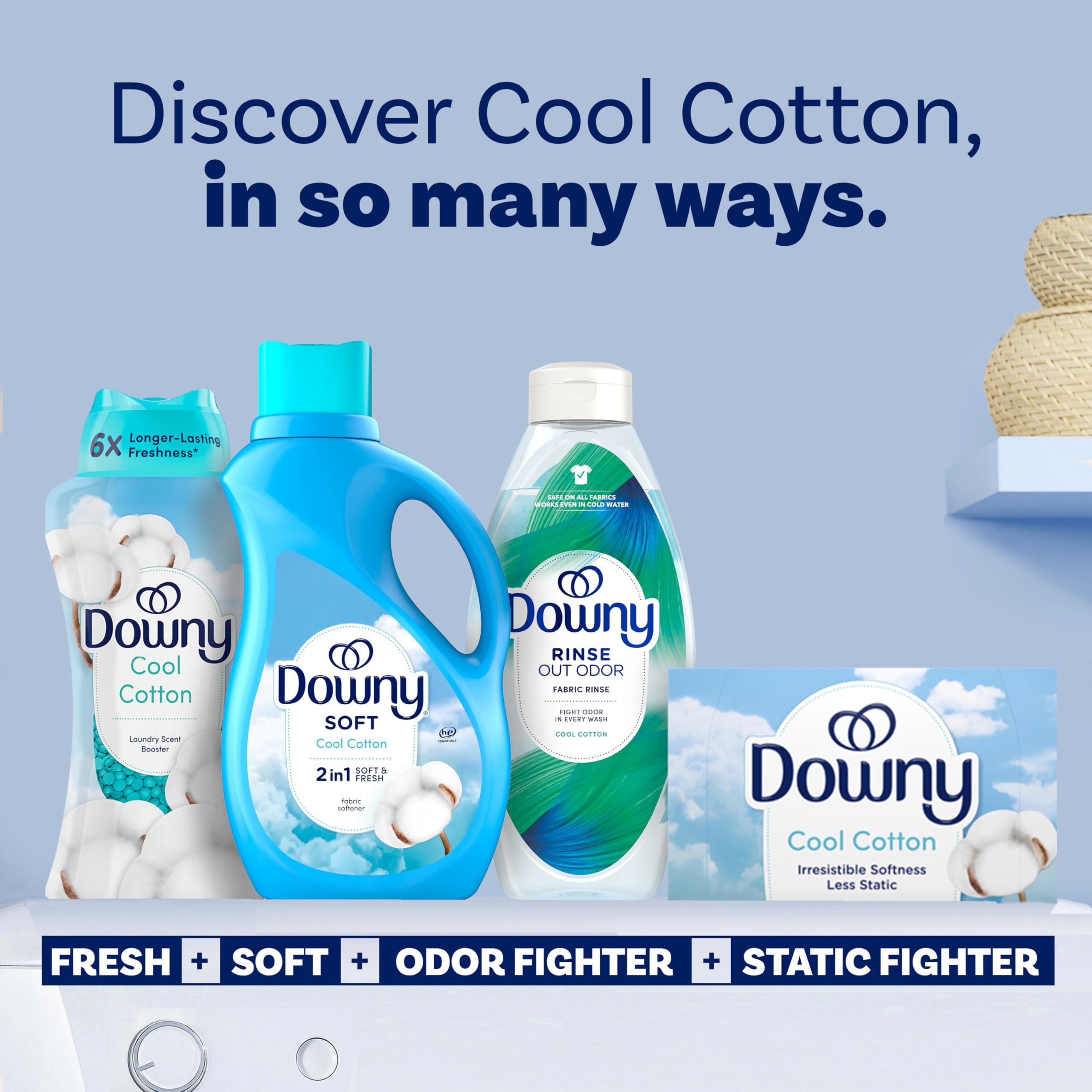 Downy Downy Fabric Softener Liquid, Cool Cotton Scent, 111 fl oz, 150 Loads