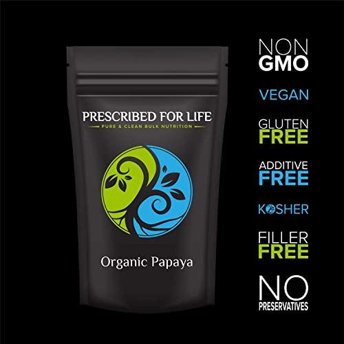 Prescribed For Life Prescribed For Life Organic Papaya Powder | Papaya Juice Powder Rich in Digestive Enzymes and Flavonoids | Vegan, Gluten Free, Non GMO (12 oz / 340 g)