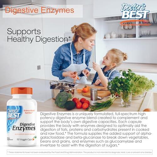 Doctor\'s BEST Doctor\'s BEST Digestive Enzymes Non-GMO 90 Veggie Caps & PepZin GI Zinc-L-Carnosine Complex 120 Veggie Caps