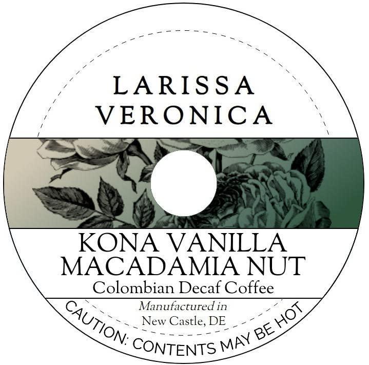 Larissa Veronica Kona Vanilla Macadamia Nut Colombian Decaf Coffee (Single Serve K-Cup Pods) (Gourmet, Naturally Flavored, Whole Coffee Beans) (12 pods, ZIN: 576668) - 2 Pack