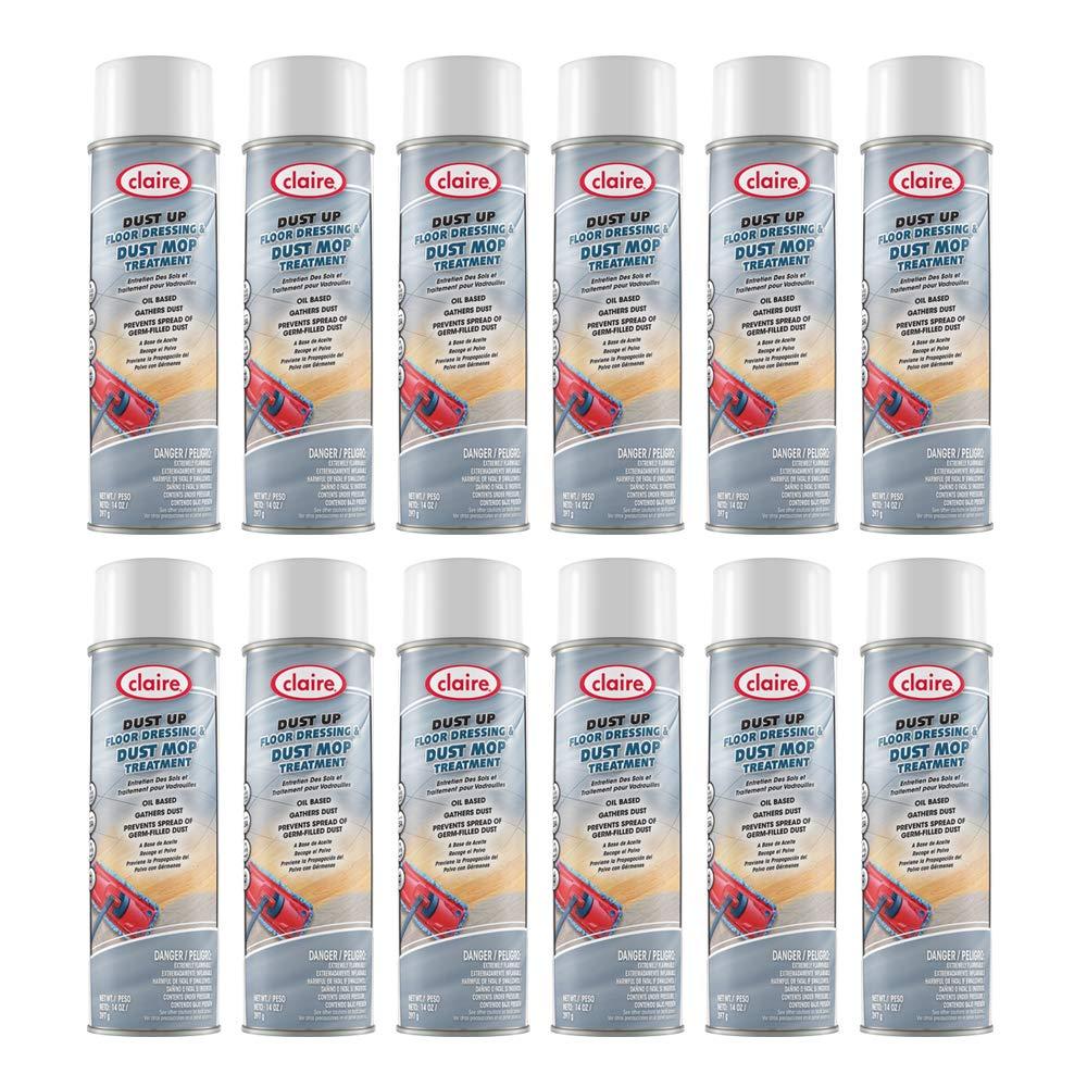 Claire Claire CL875-12pk Dust Up Floor Dressing & Dust Mop Treatment - Oil Based; 14 Oz. Net Wt, 12 Count