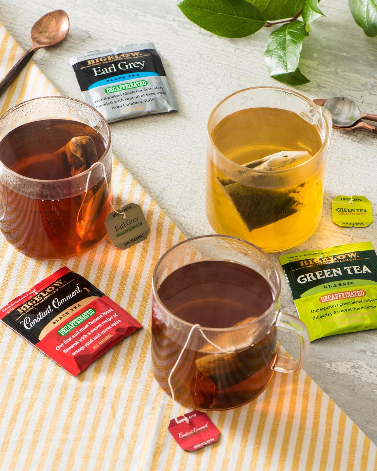 Bigelow Bigelow Tea Decaffeinated Tea 6 Flavor Variety Pack, Decaf Tea with Green Tea, Spiced Chai, Constant Comment, English Teatime and Earl Grey Tea, 20 Count Box (Pack of 6), 120 Total Tea Bags