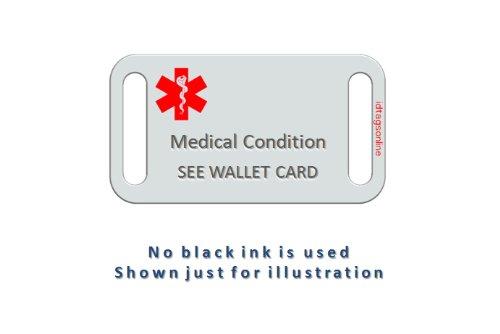 IdTagsonline Epilepsy Kids Sport Medical ID Alert Bracelet with Red Emblem for Children. Size 6.5\" Max.