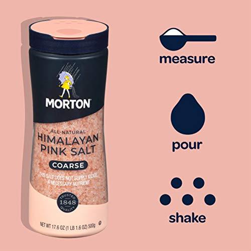 Morton Morton All-Natural Himalayan Pink Salt, Coarse, 17.6 Ounce (Pack of 6)