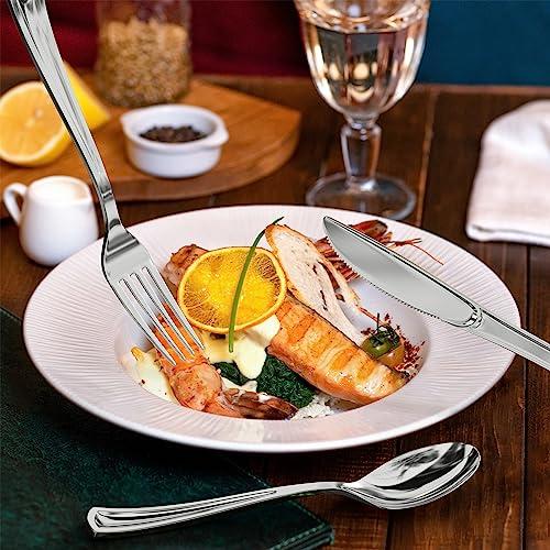 Exquisite 120 Pack Silver Plastic Forks Heavy Duty - Silver Disposable Silverware - Silver Plastic Silverware - Silver Forks Disposable Plastic Cutlery - For Catering, Parties, Weddings Exquisite.