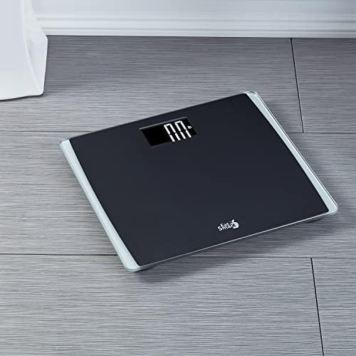 EatSmart Eat Smart Precision Digital Bathroom Scale, 550 lb High Capacity Scale, Extra Wide Platform, Bath Scale for Body Weight, Black