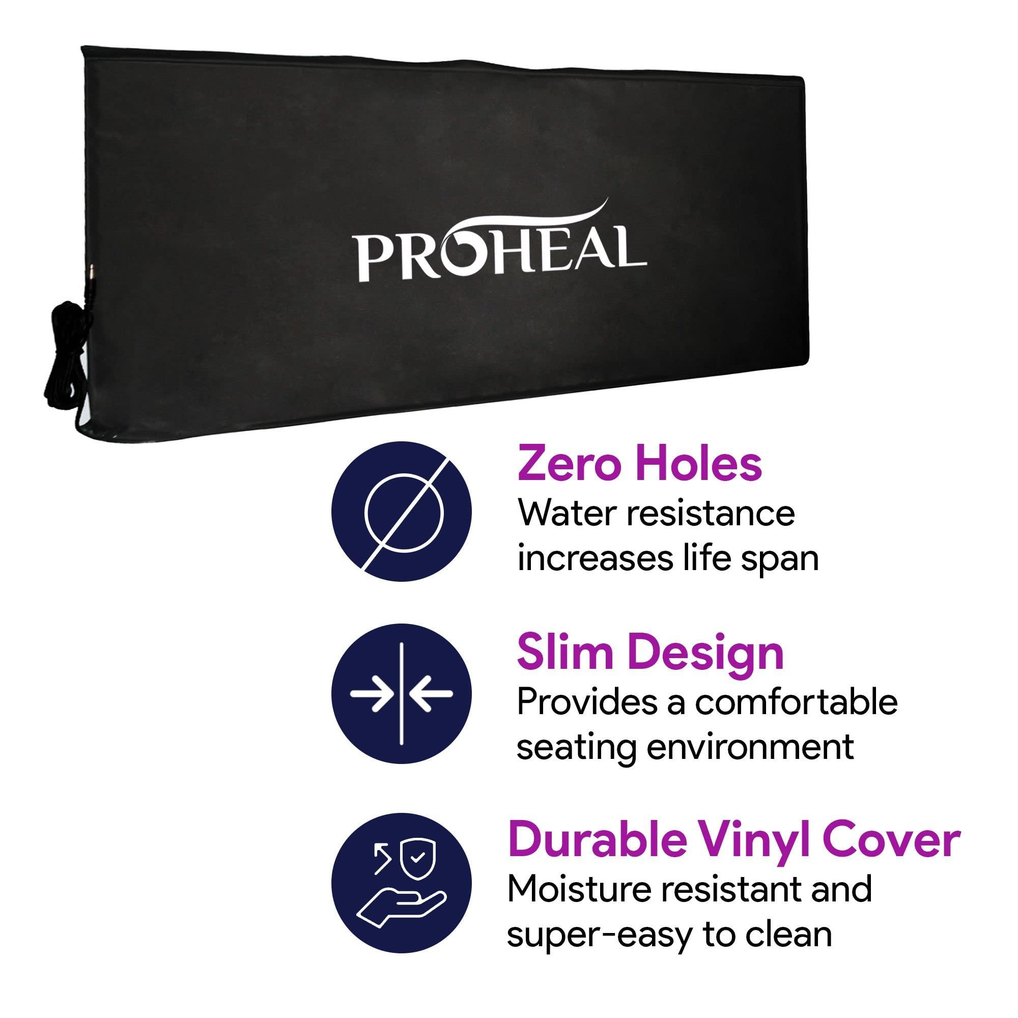 ProHeal Elderly Monitoring Bed Sensor Floor Pad - Works with Every Bed Alarm - Portable Dementia and Senior Fall Prevention - Water Resistant Slim Design - 45 Day Usage Time - 20 x 30