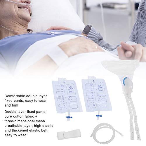 yuytee Wearable Urinal Urine Bag, Urine Drainage Bags, Catheter Night Bags, Reusable Pee Holder Collector Urinary Incontinence Men Elderly