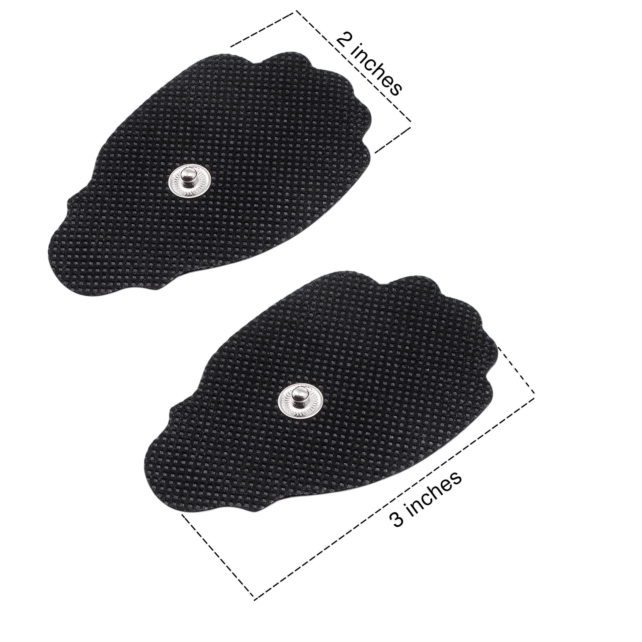 MedTens MedTens 20 Pads (10pairs) Tens Electrodes Replacements Pads for Tens Unit Snap Tens Unit Electrodes Replacement Massage Pads Latex Free,Black