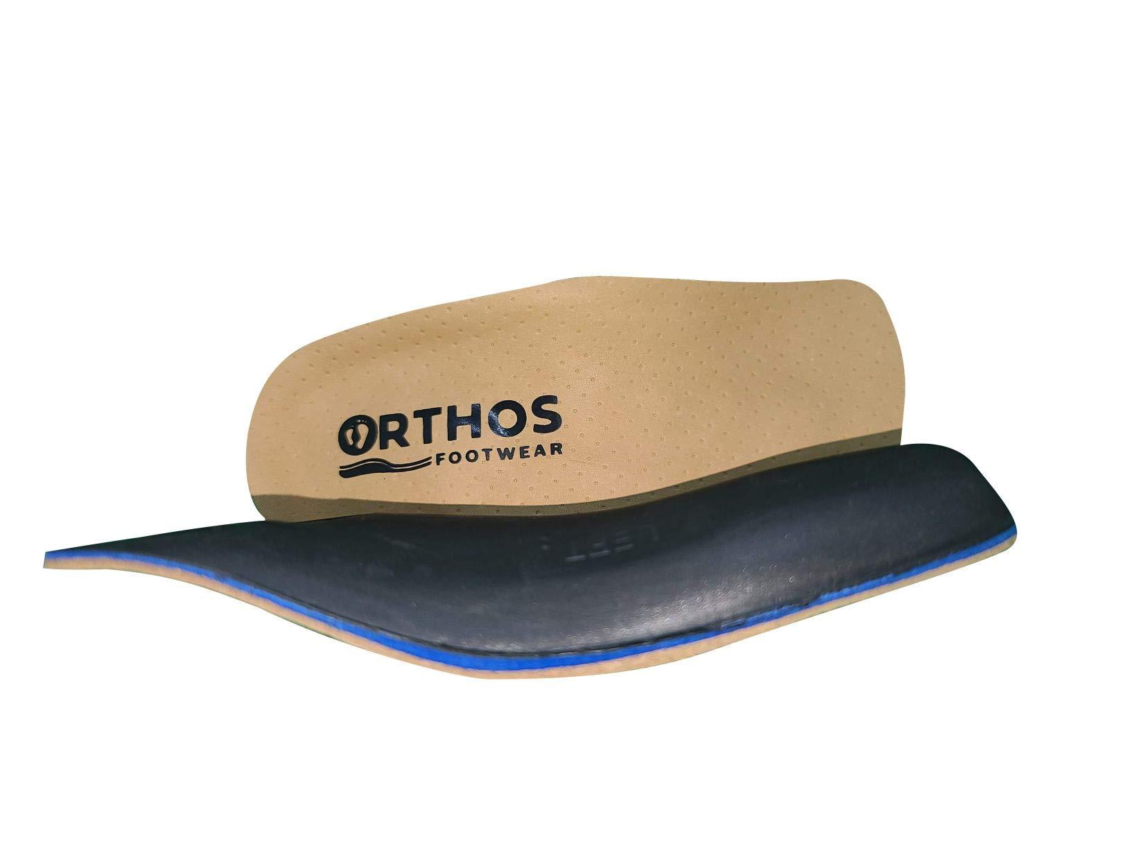 ORTHOS Footwear ORTHOS Footwear 3/4 Length Orthotic Replacement Shoe Insoles - USA Made Perfect for Tight Fitting Shoes: Golf,Cleats,Ski - Insoles with Shock Absorption for Arch Support, Flat Feet, Plantar Fasciitis