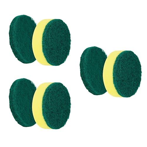 SYNOSHI Synoshi Sponge Brush Heads (6 Units) for Electric Spin Scrubber | Designed for Cleaning Smooth Surfaces