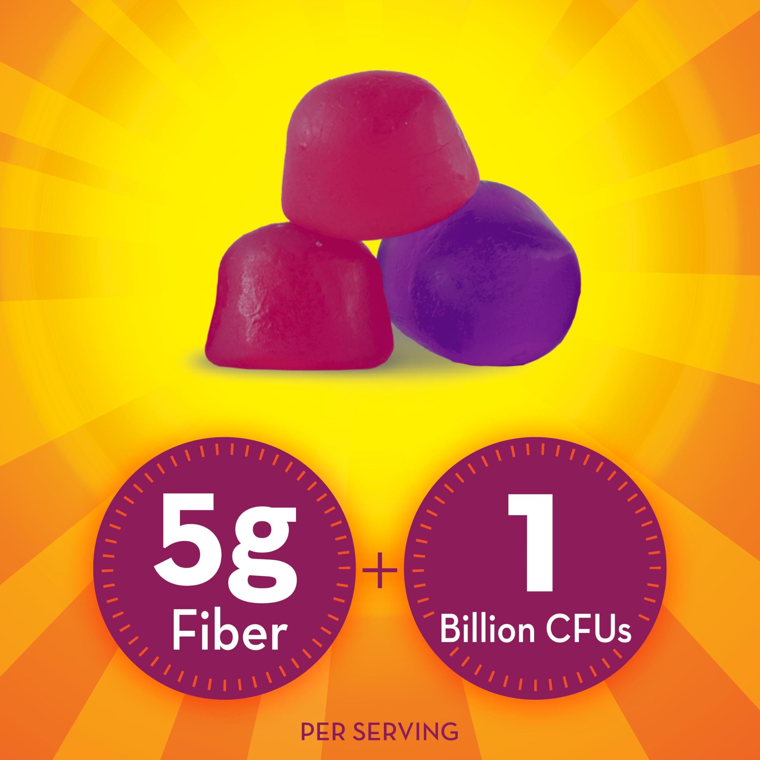 Metamucil Metamucil Fiber Supplement Gummies with Probiotics for Bloating Relief, No Sugar Added Strawberry Kiwi BlackBerry Flavors, 5g Prebiotic Plant Based Fiber Blend, 90 Count