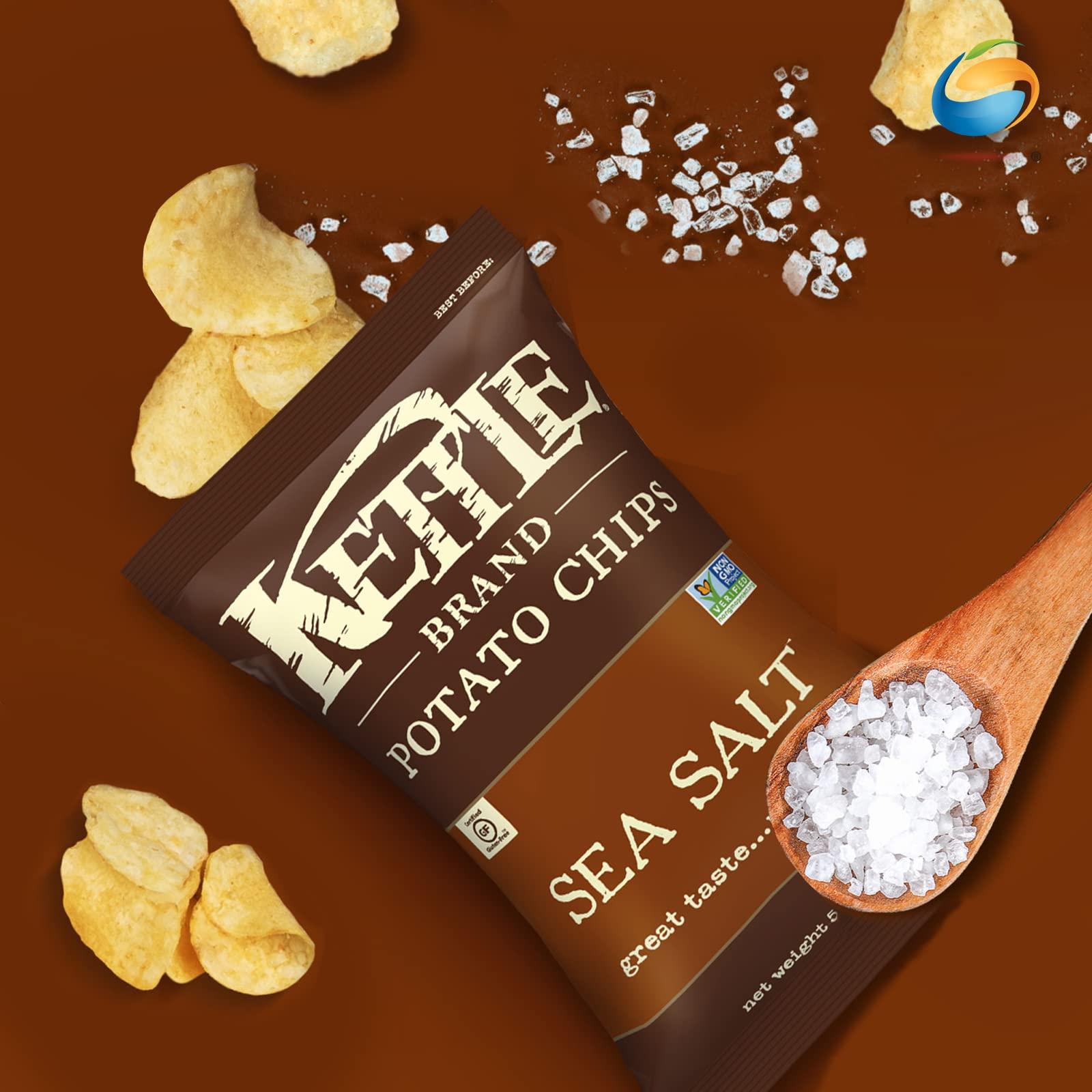 Kettle Kettle Brand Natural Gourmet Potato Chips with Sea Salt, 5 oz