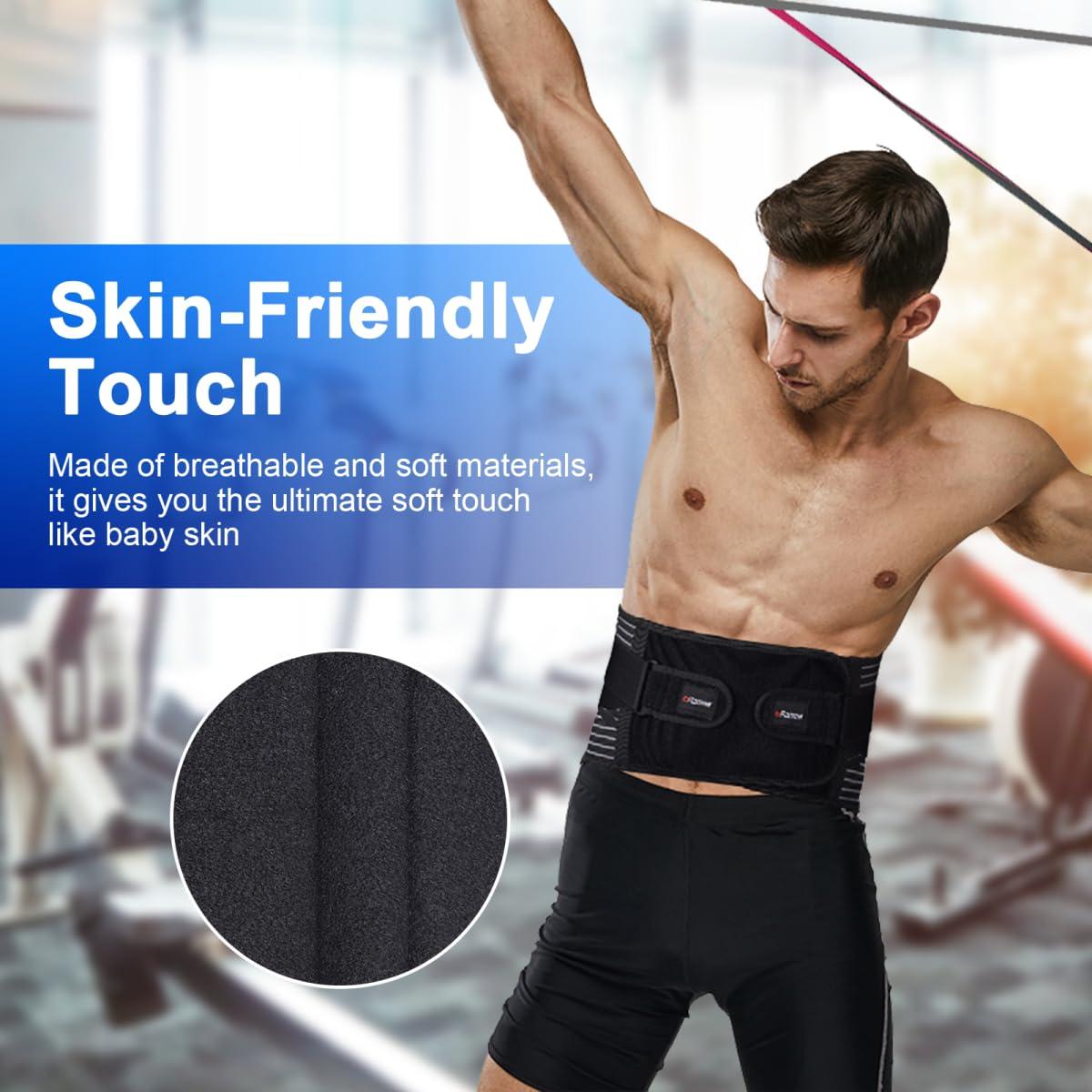 Erarrow Back Braces for Men and Women, Back Support Belt for Lower Back Pain Relief with 6 Stays, Breathable Lumbar Support Belt with Dual Adjustable Straps for Sciatica,Herniated Disc(L)