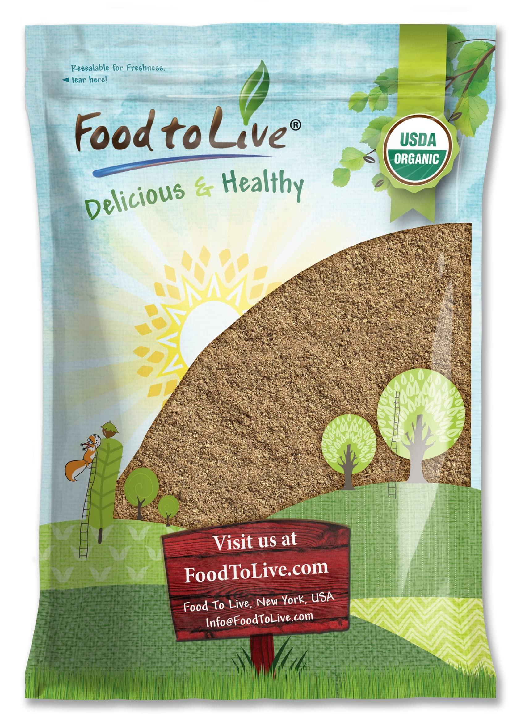 Food to Live Food to Live Organic Psyllium Husk Powder, 5 Pounds Non-GMO, Kosher, Ultra Fine, Unsweetened, Unflavored, Rich in Fiber, Natural Food Thickener, Great for Baking, Raw, Bulk, Vegan, Keto Friendly