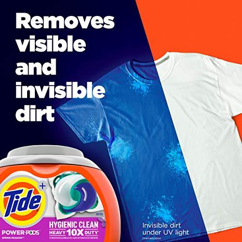 Tide Tide Hygienic Clean Heavy 10x Duty Power PODS Laundry Detergent Soap Pods, Original, 41 count, For Visible and Invisible Dirt