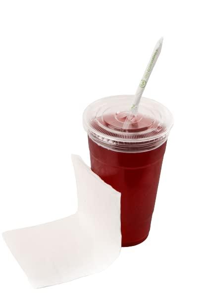 EcoQuality EcoQuality Oxo-Biodegradable Clear Disposable Drinking Straws 7.75 inch Compostable Jumbo Drinking Straw Individually Wrapped - Soda, Milkshake, Smoothie, Plastic Alternative, Eco-Friendly (24 BOXES)