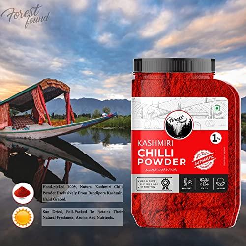 deal deal Kashmiri Red Chilli Powder | Lal Mirch |Pure and Ready to Use | 100% Authentic,Mild,Deep Red Color (1kg)